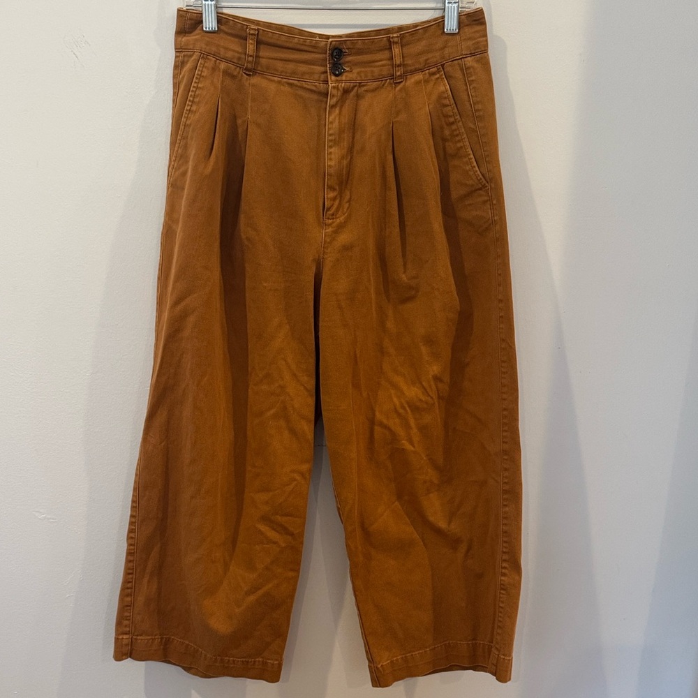 Madewell pleated wide leg pants 6